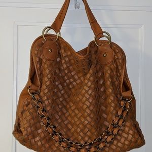 Brown leather purse